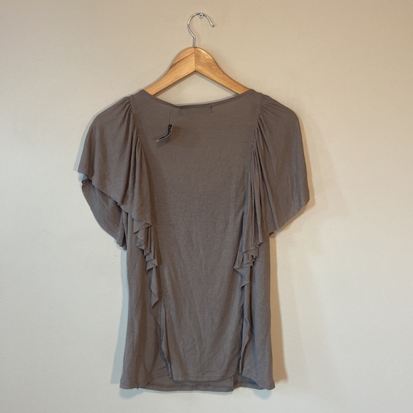 NWT Outback Red, Beige/Nude Short Sleeve Waterfall Sleeve Top - Picture 12 of 12